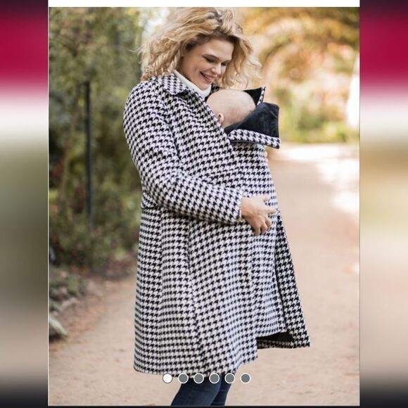 NWT HOST PICK Seraphine wool blend houndstooth coat sz 8 - Picture 1 of 6